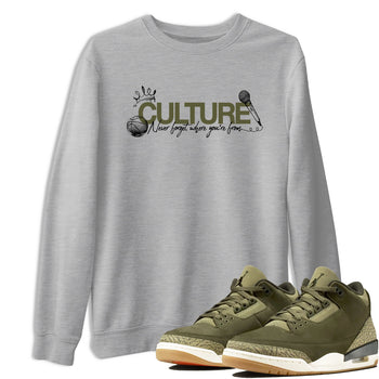 Sneaker Threads – Sneaker Threads To Match Air Jordan 3 Family Affair Shoes – Culture Tee Heather Grey 1