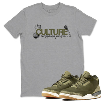 Sneaker Threads – Sneaker Threads To Match Air Jordan 3 Family Affair Shoes – Culture Tee Heather Grey 1