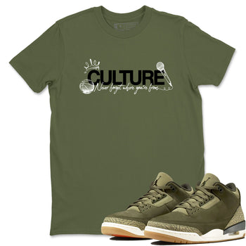 Sneaker Threads – Sneaker Threads To Match Air Jordan 3 Family Affair Shoes – Culture Tee Military Green 1