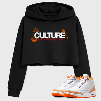 Sneaker match tees – Sneaker Tees To Match Air Jordan 3 Orange Citrus Shoes – Culture Crop T-Shirt Black 1