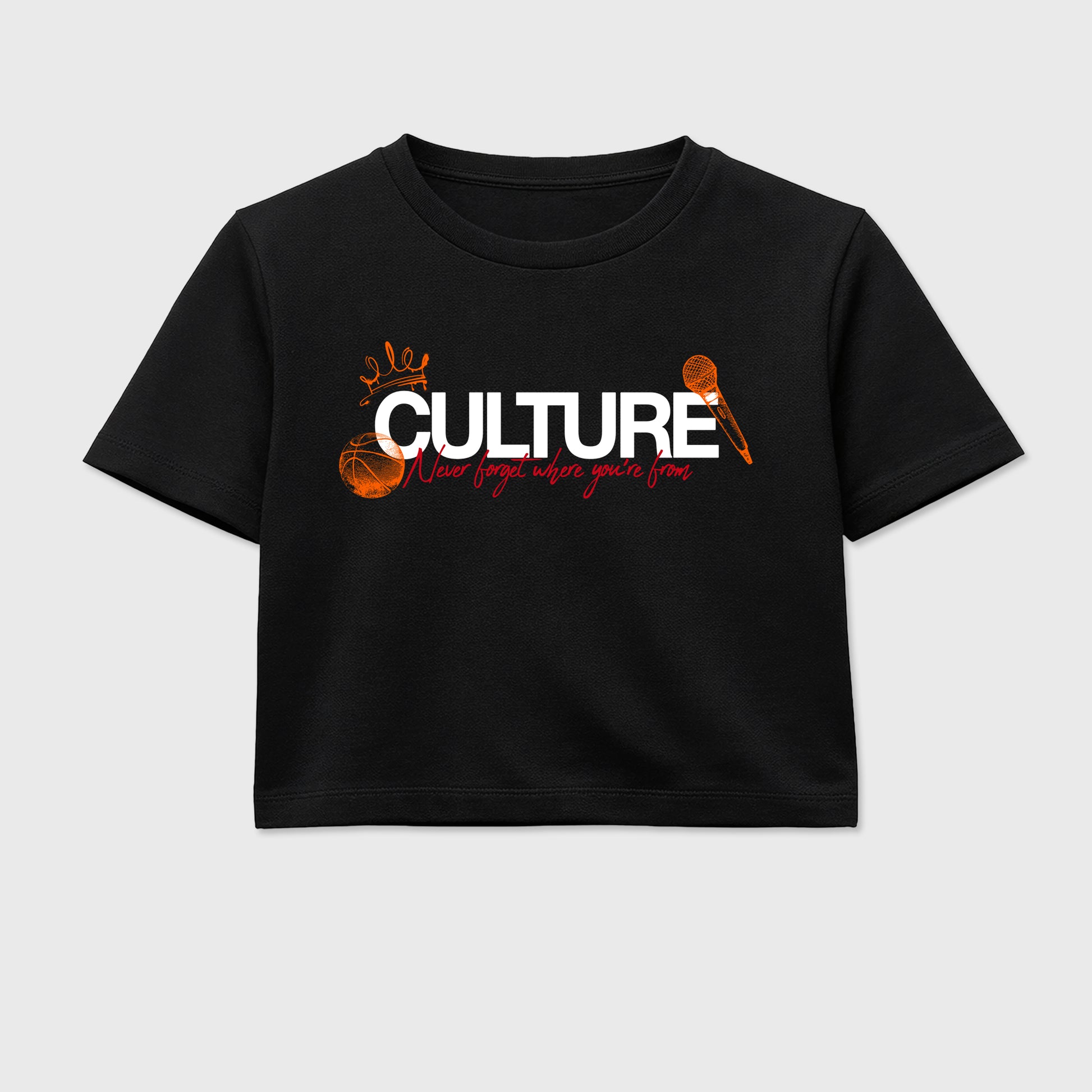 Sneaker match tees – Sneaker Tees To Match Air Jordan 3 Orange Citrus Shoes – Culture Crop T-Shirt Black 2