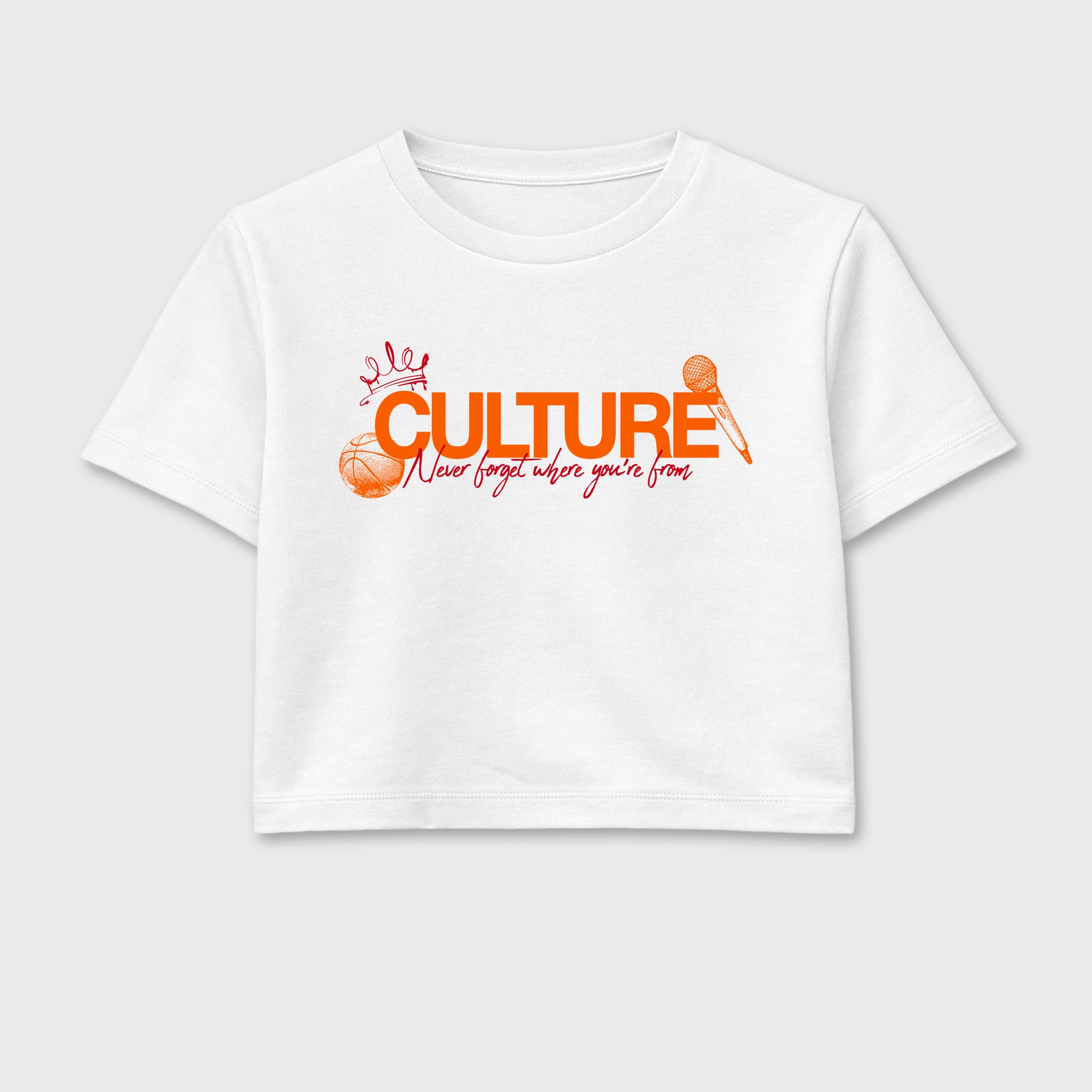 Sneaker match tees – Sneaker Tees To Match Air Jordan 3 Orange Citrus Shoes – Culture Crop T-Shirt White 2