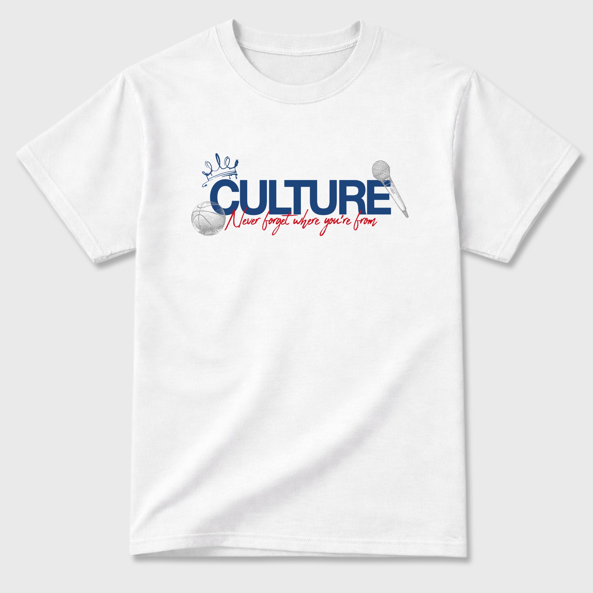 Culture Graphic T-Shirt featuring original streetwear artwork designed to match the Air Jordan 3 True Blue. White 2 Graphic T-Shirt.