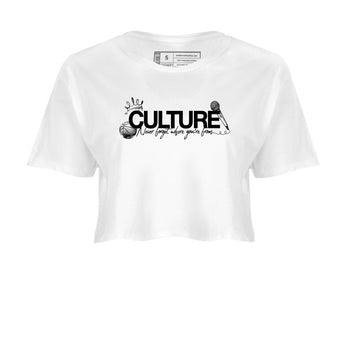 Best Sneakerfit graphic tee – Sneaker Tees To Match Air Jordan 4 Retro Black Cat Sneakers – Culture Crop T-Shirt White 2