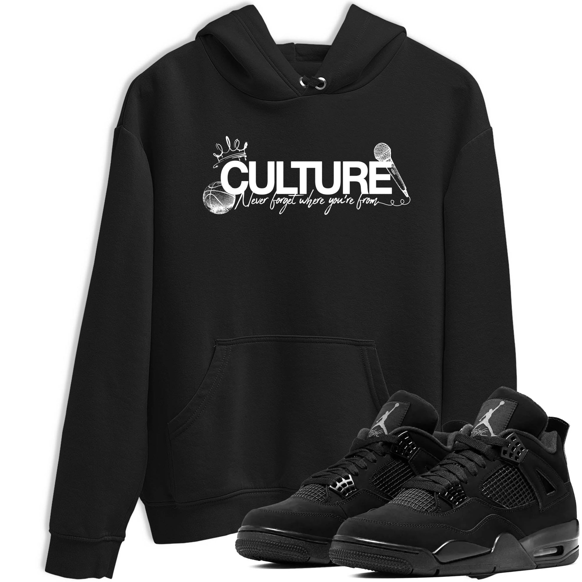 Best Sneakerfit graphic tee – Sneaker Tees To Match Air Jordan 4 Retro Black Cat Sneakers – Culture Tee Black 1