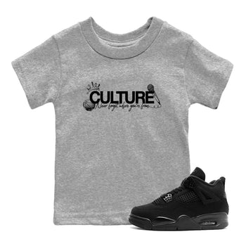 Best Sneakerfit graphic tee – Sneaker Tees To Match Air Jordan 4 Retro Black Cat Sneakers – Culture Kids T-Shirt Heather Grey 1