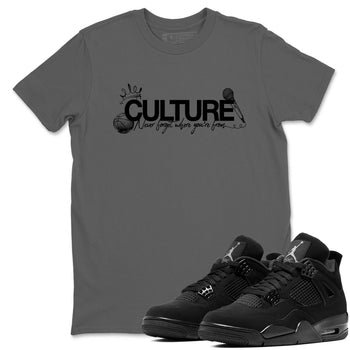 Best Sneakerfit graphic tee – Sneaker Tees To Match Air Jordan 4 Retro Black Cat Sneakers – Culture Tee Cool Grey 1