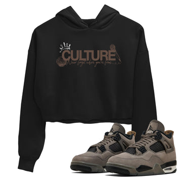 Sneaker match tees – Sneaker Tees To Match Air Jordan 4 Cave Stone Shoes – Culture Crop T-Shirt Black 1
