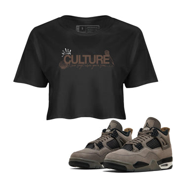 Sneaker match tees – Sneaker Tees To Match Air Jordan 4 Cave Stone Shoes – Culture Crop T-Shirt Black 1