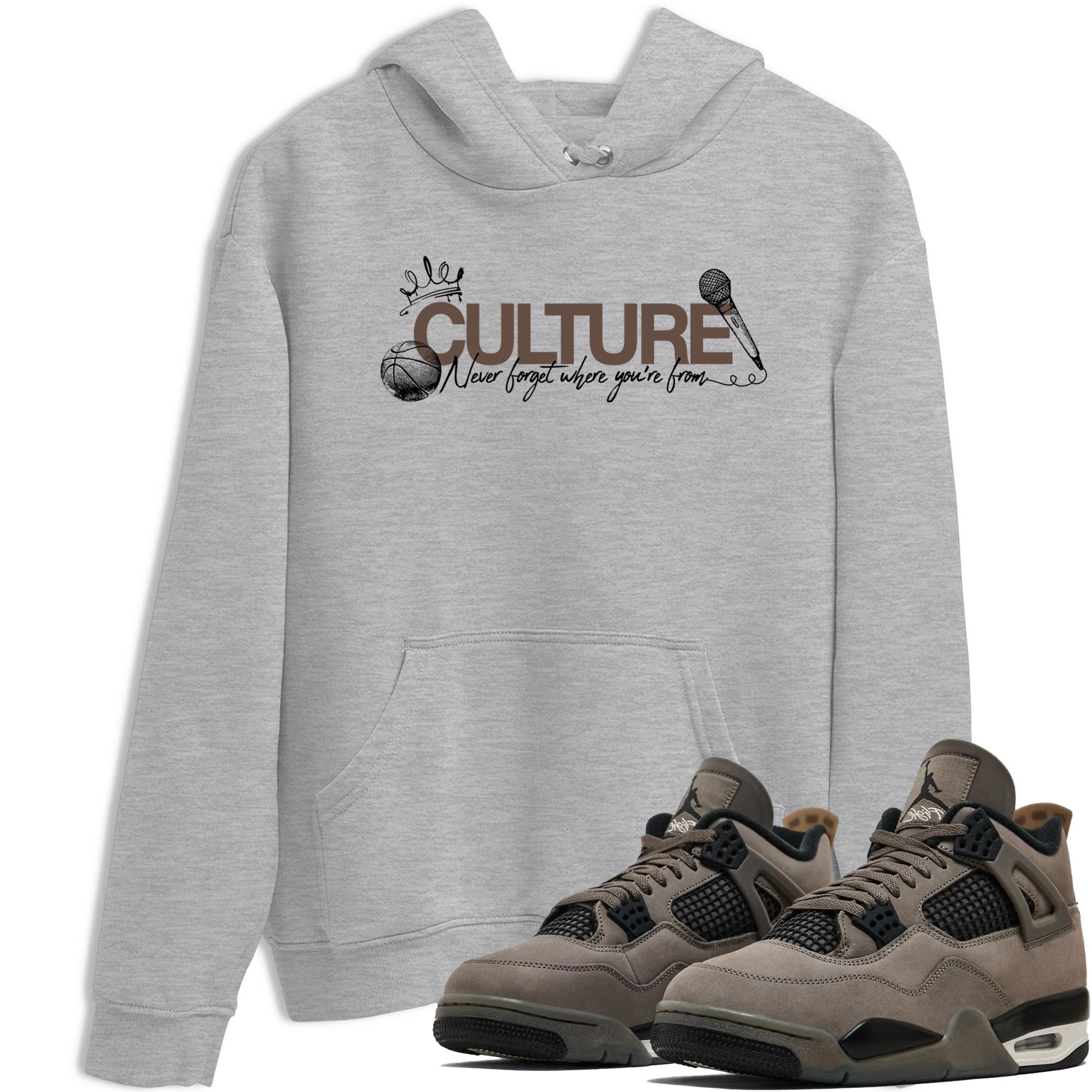 Sneaker match tees – Sneaker Tees To Match Air Jordan 4 Cave Stone Shoes – Culture Tee Heather Grey 1