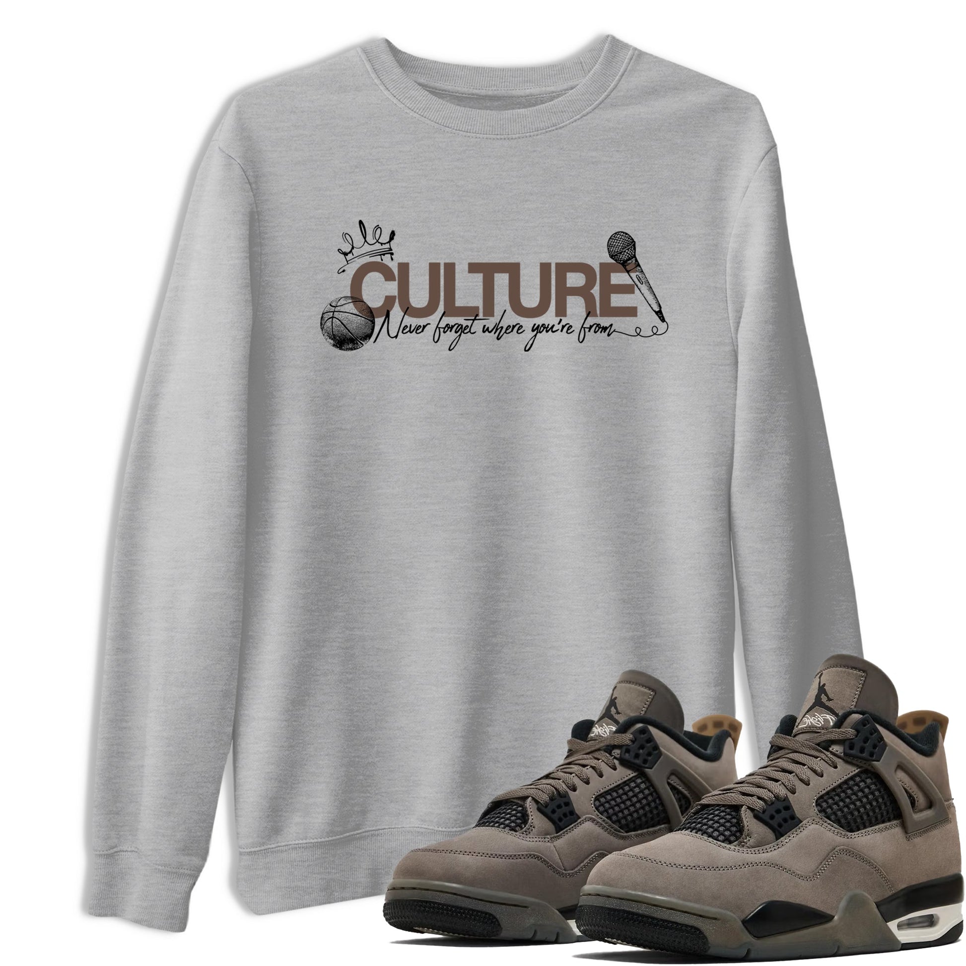 Sneaker match tees – Sneaker Tees To Match Air Jordan 4 Cave Stone Shoes – Culture Tee Heather Grey 1