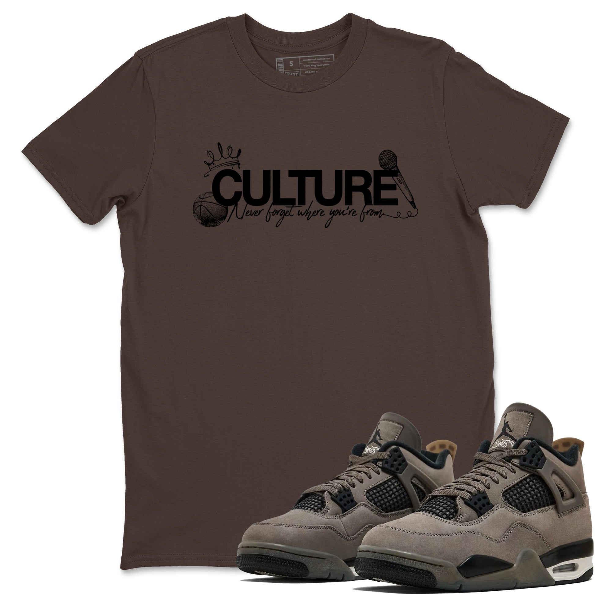 Sneaker match tees – Sneaker Tees To Match Air Jordan 4 Cave Stone Shoes – Culture Tee Dark Chocolate 1