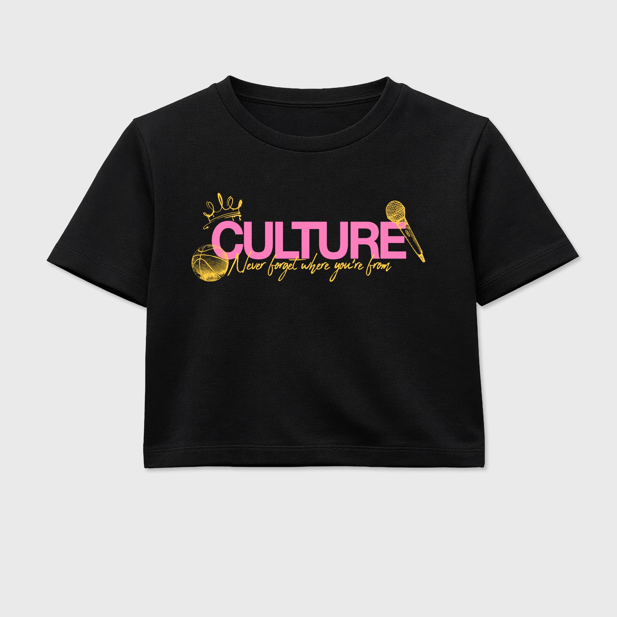 Culture women’s crop tee designed to match the Air Jordan 4 Comic, featuring coordinated Black 2 options for a perfect streetwear vibe.