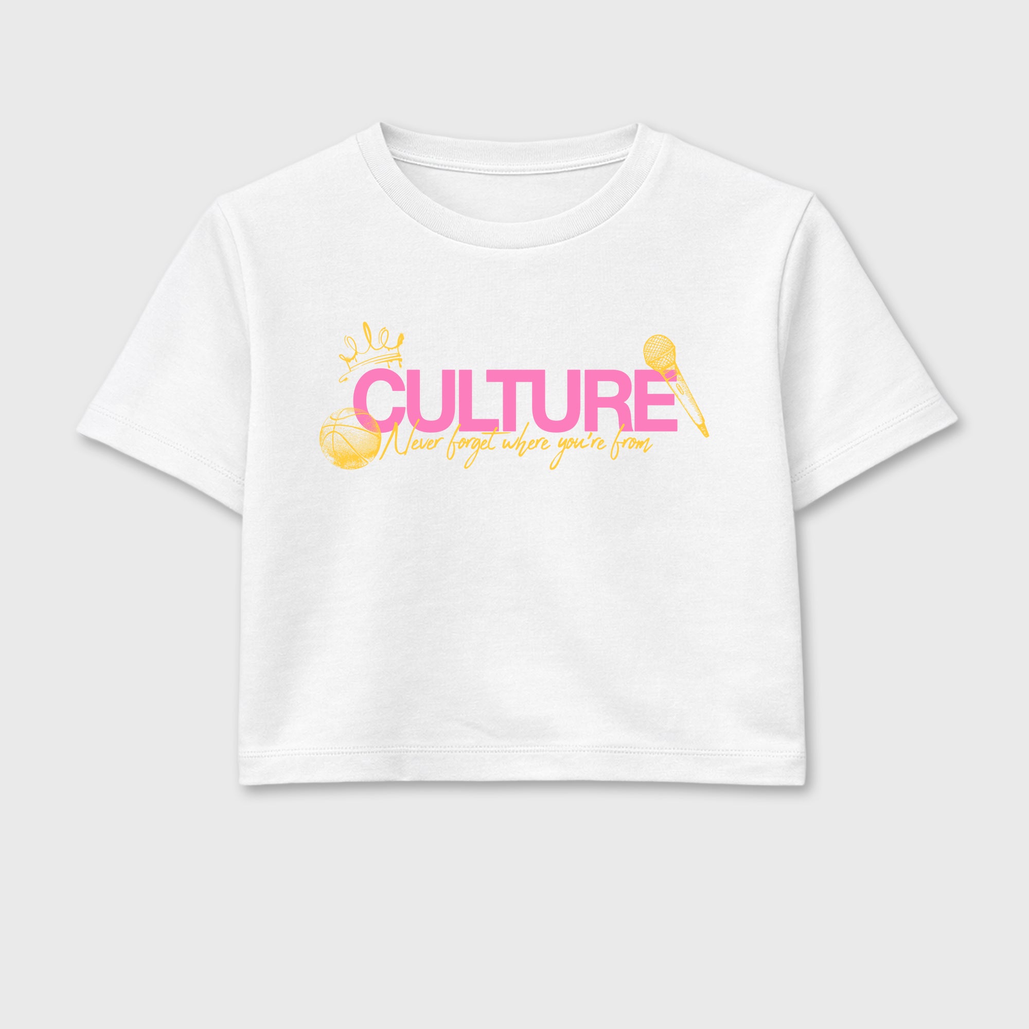 Culture women’s crop tee designed to match the Air Jordan 4 Comic, featuring coordinated White 2 options for a perfect streetwear vibe.