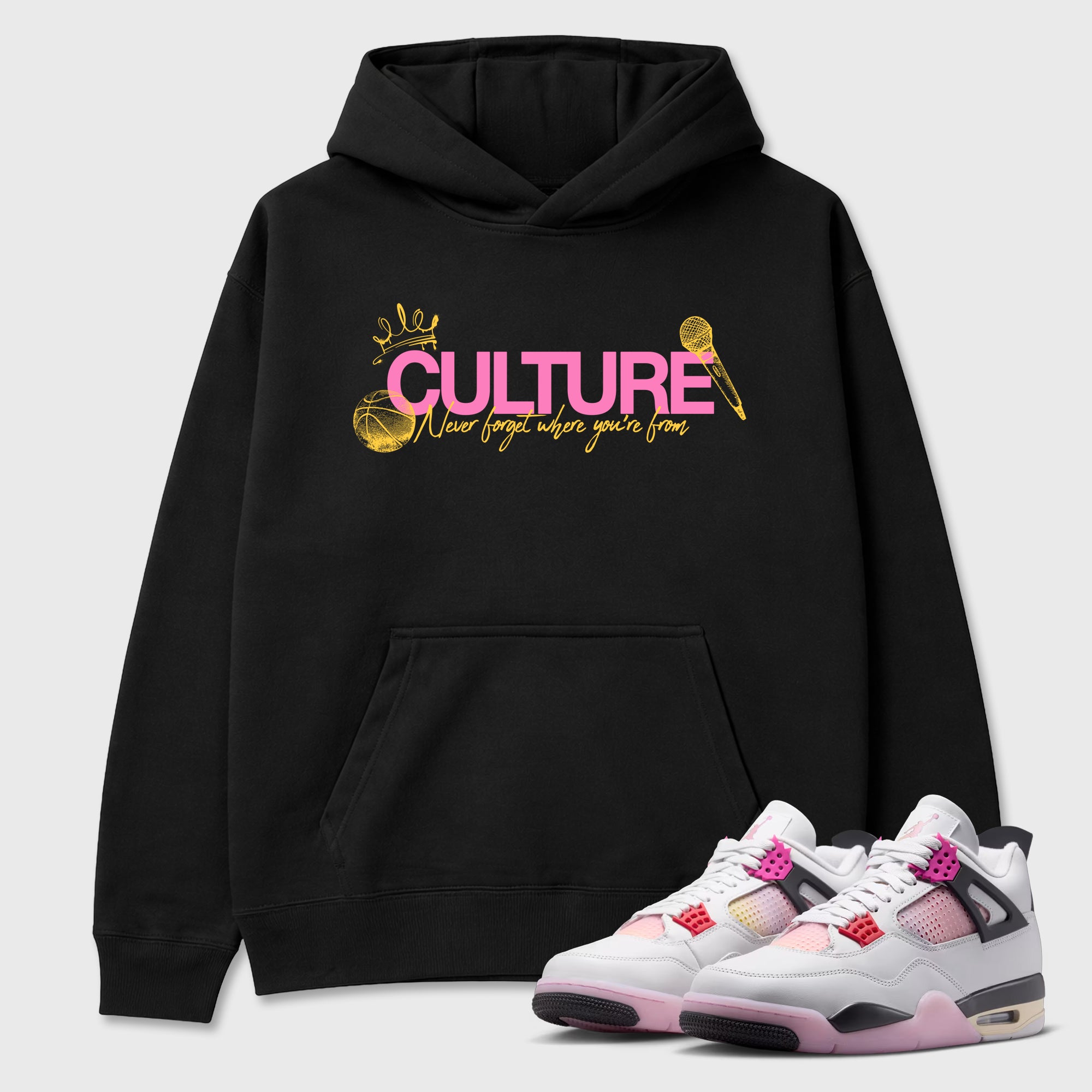 Culture Graphic T-Shirt featuring original streetwear artwork designed to match the Air Jordan 4 Comic. Black 1 Graphic Tee.
