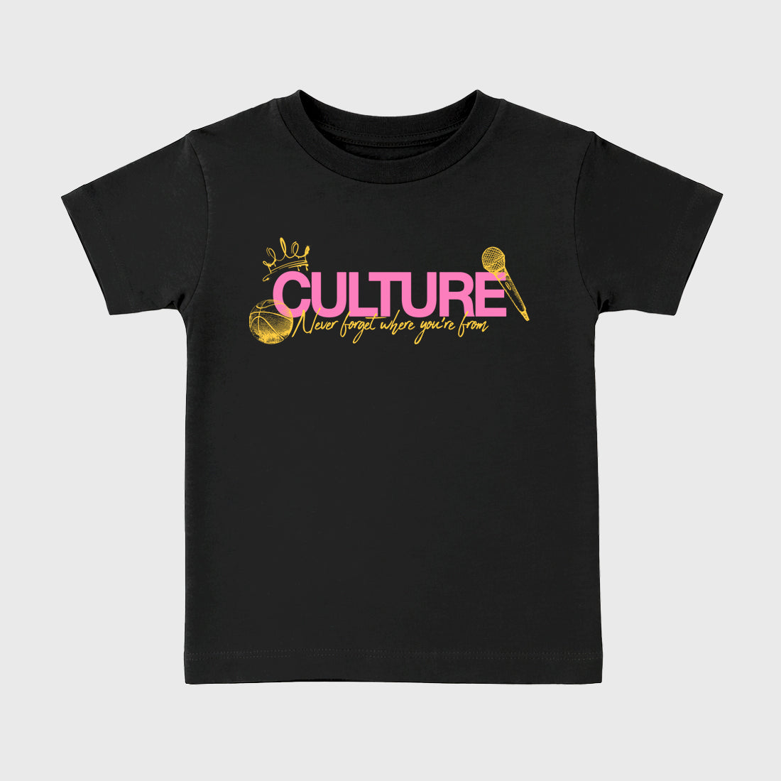 Culture Baby & Kids Graphic T-Shirt featuring original artwork designed to match the Air Jordan 4 Comic. Black 2 Kids Graphic Tee.