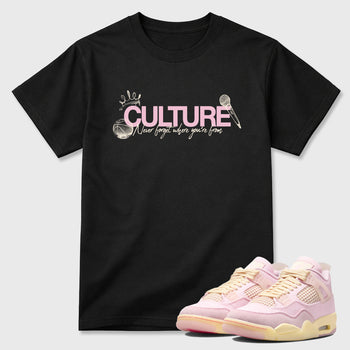 Sneaker match tees – Sneaker Tees To Match Air Jordan 4 Iced Carmine Shoes – Culture Tee Black 1