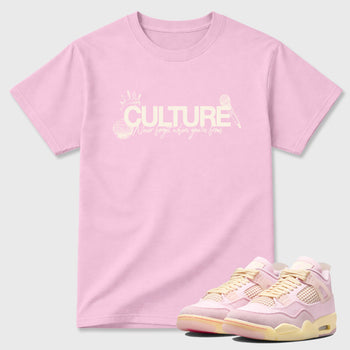 Sneaker match tees – Sneaker Tees To Match Air Jordan 4 Iced Carmine Shoes – Culture Tee Pink 1