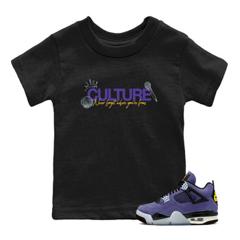 Sneaker match tees – Sneaker Tees To Match Air Jordan 4 Lakeshow Shoes – Culture Kids T-Shirt Black 1