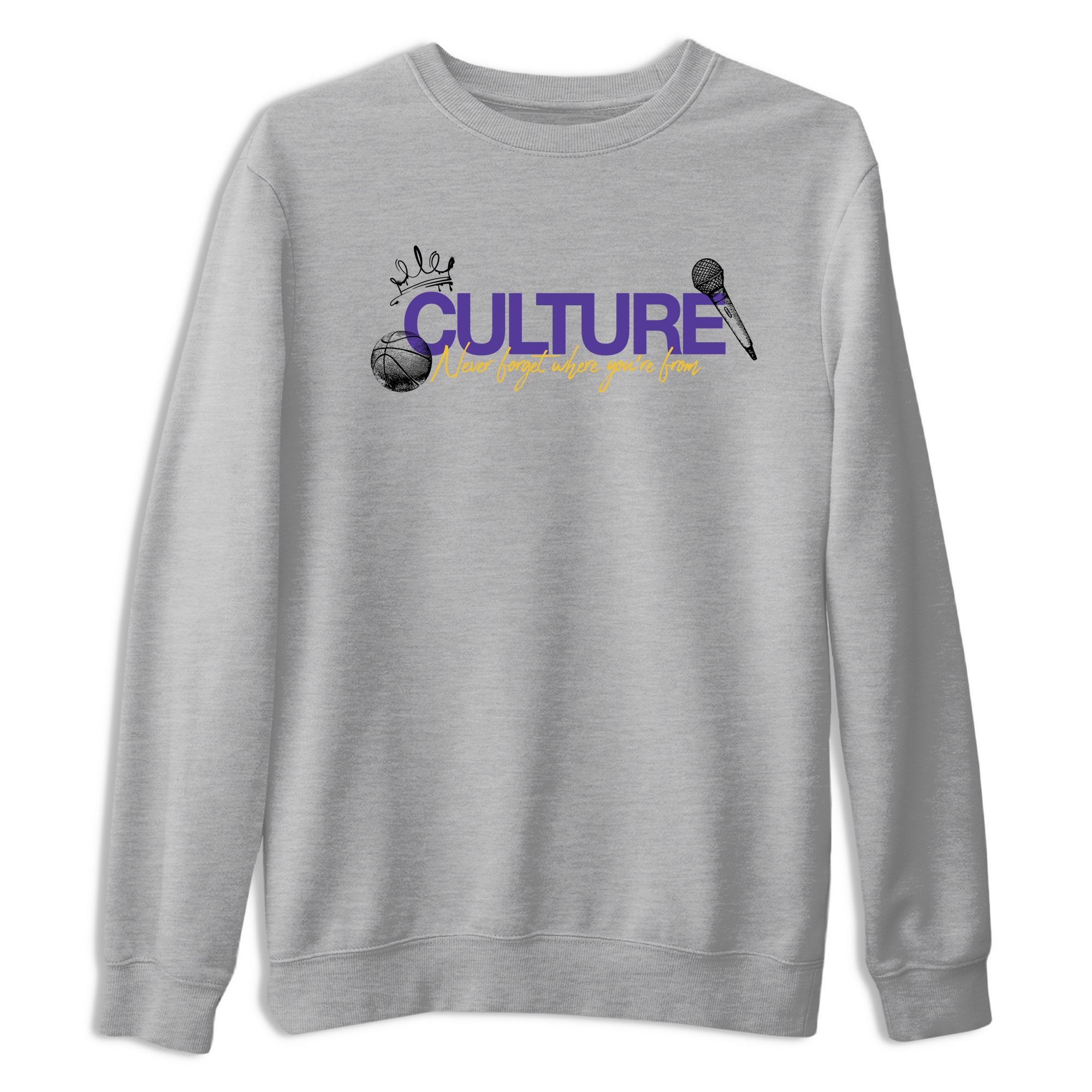 Sneaker match tees – Sneaker Tees To Match Air Jordan 4 Lakeshow Shoes – Culture Tee Heather Grey 2