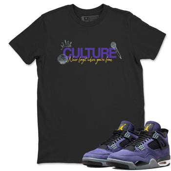 Sneaker match tees – Sneaker Tees To Match Air Jordan 4 Lakeshow Shoes – Culture Tee Black 1