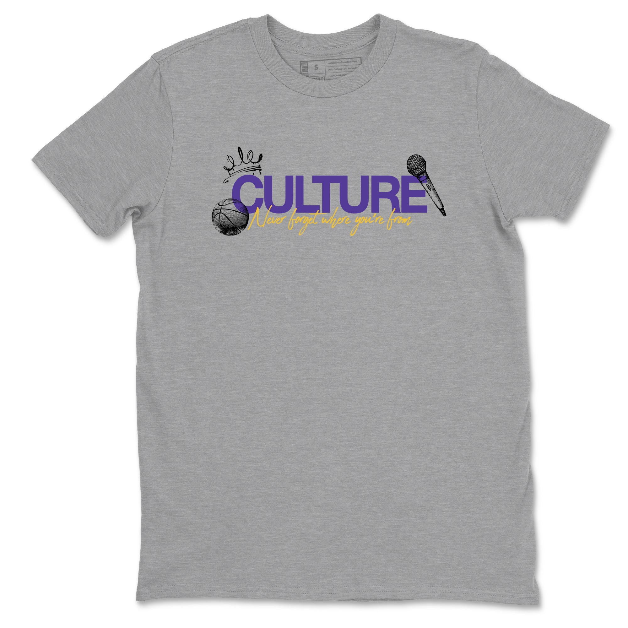 Sneaker match tees – Sneaker Tees To Match Air Jordan 4 Lakeshow Shoes – Culture Tee Heather Grey 2
