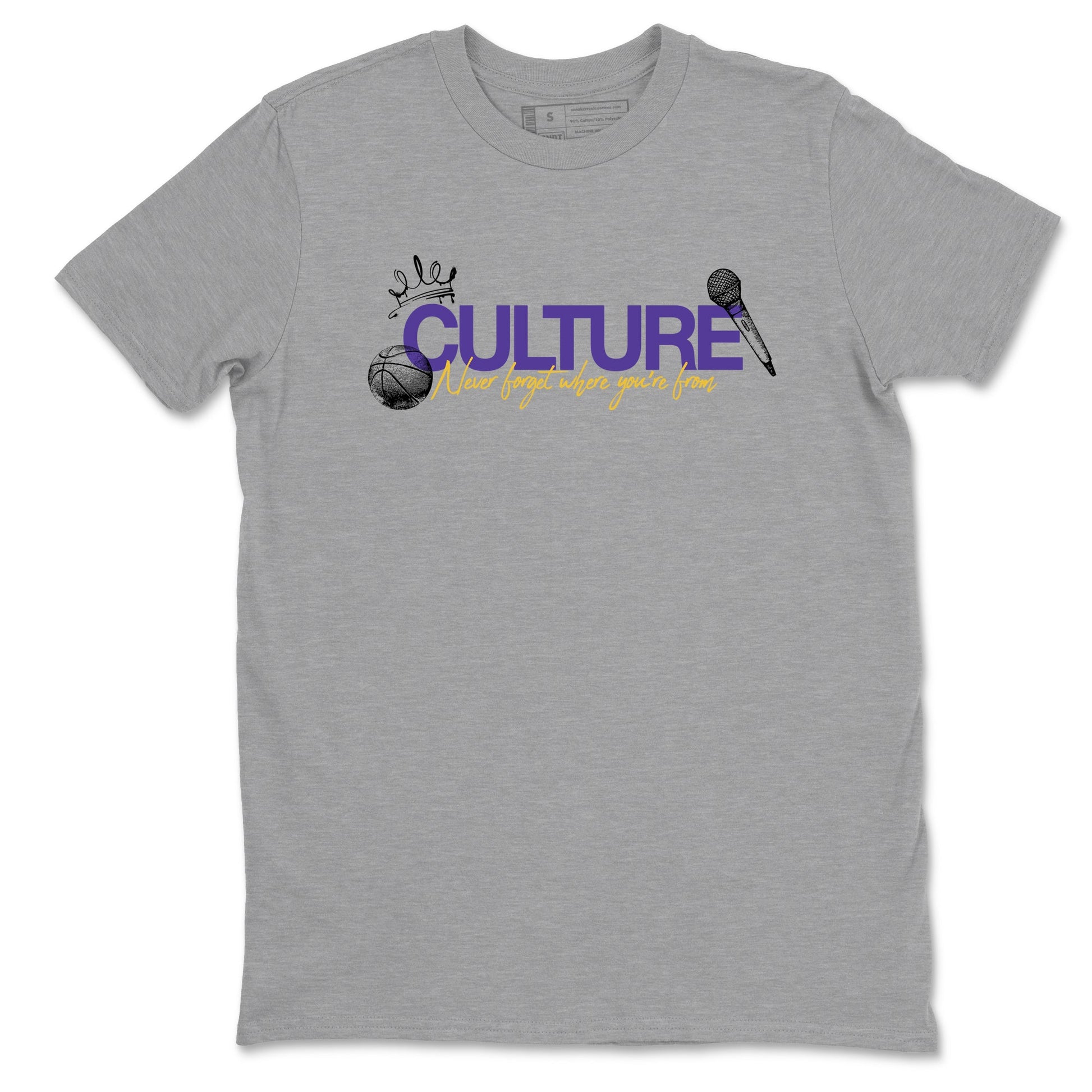 Sneaker match tees – Sneaker Tees To Match Air Jordan 4 Lakeshow Shoes – Culture Tee Heather Grey 2