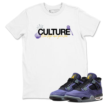 Sneaker match tees – Sneaker Tees To Match Air Jordan 4 Lakeshow Shoes – Culture Tee White 1