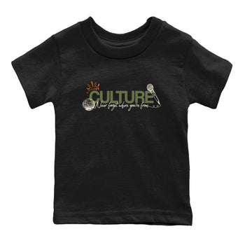 Sneaker match tees – Sneaker Tees To Match Undefeated inspired colorways Air Jordan 4 OG Olive Shoes – Culture Kids T-Shirt Black 2