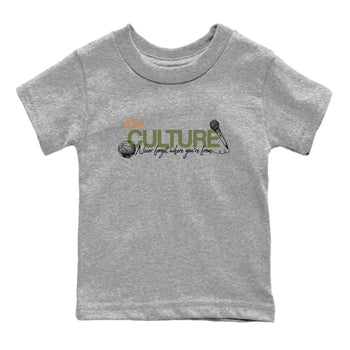 Sneaker match tees – Sneaker Tees To Match Undefeated inspired colorways Air Jordan 4 OG Olive Shoes – Culture Kids T-Shirt Heather Grey 2