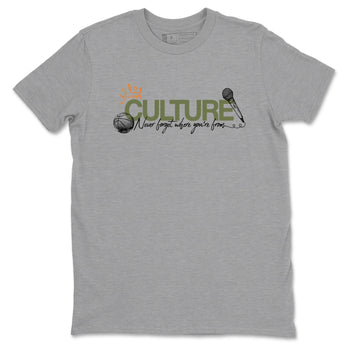 Sneaker match tees – Sneaker Tees To Match Undefeated inspired colorways Air Jordan 4 OG Olive Shoes – Culture Tee Heather Grey 2