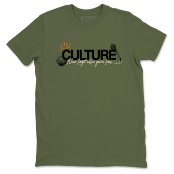 Sneaker match tees – Sneaker Tees To Match Undefeated inspired colorways Air Jordan 4 OG Olive Shoes – Culture Tee Military Green 2