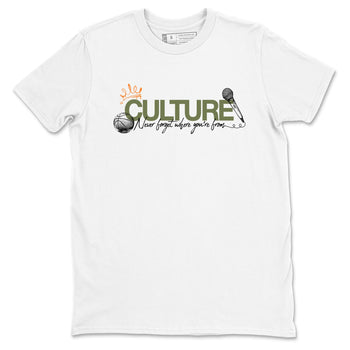 Sneaker match tees – Sneaker Tees To Match Undefeated inspired colorways Air Jordan 4 OG Olive Shoes – Culture Tee White 2