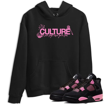 Perfect Valentine's Day Gifts graphic tee  – Sneaker Tees To Match Air Jordan 4 Pink Thunder – Culture Tee Black 1