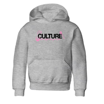 Perfect Valentine's Day Gifts graphic tee  – Sneaker Tees To Match Air Jordan 4 Pink Thunder – Culture Kids Graphic T-Shirt Heather Grey 2