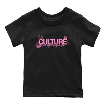 Perfect Valentine's Day Gifts graphic tee  – Sneaker Tees To Match Air Jordan 4 Pink Thunder – Culture Kids Graphic T-Shirt Black 2