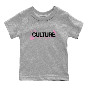 Perfect Valentine's Day Gifts graphic tee  – Sneaker Tees To Match Air Jordan 4 Pink Thunder – Culture Kids Graphic T-Shirt Heather Grey 2