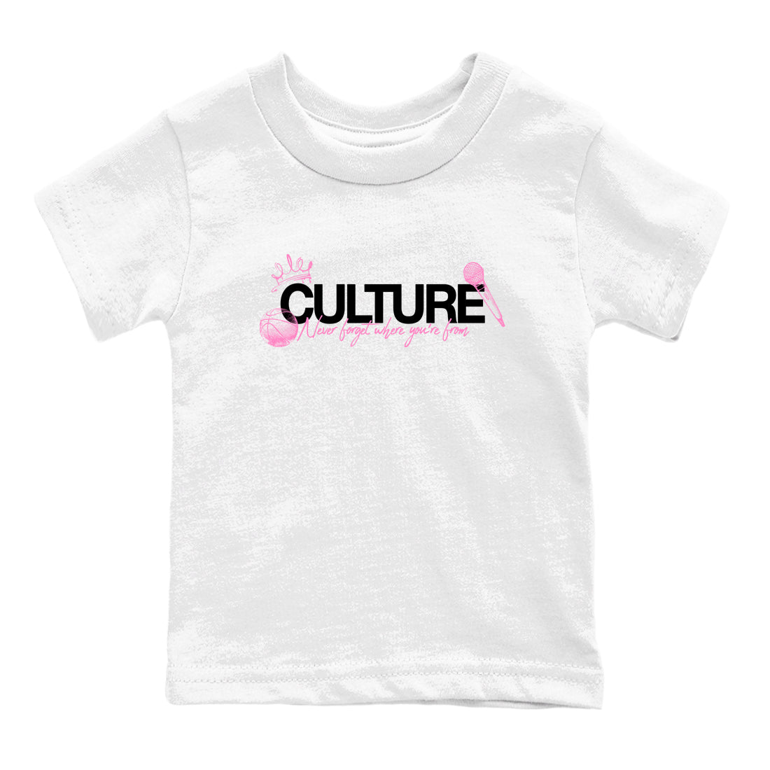 Perfect Valentine's Day Gifts graphic tee  – Sneaker Tees To Match Air Jordan 4 Pink Thunder – Culture Kids Graphic T-Shirt White 2