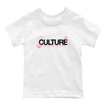 Perfect Valentine's Day Gifts graphic tee  – Sneaker Tees To Match Air Jordan 4 Pink Thunder – Culture Kids Graphic T-Shirt White 2