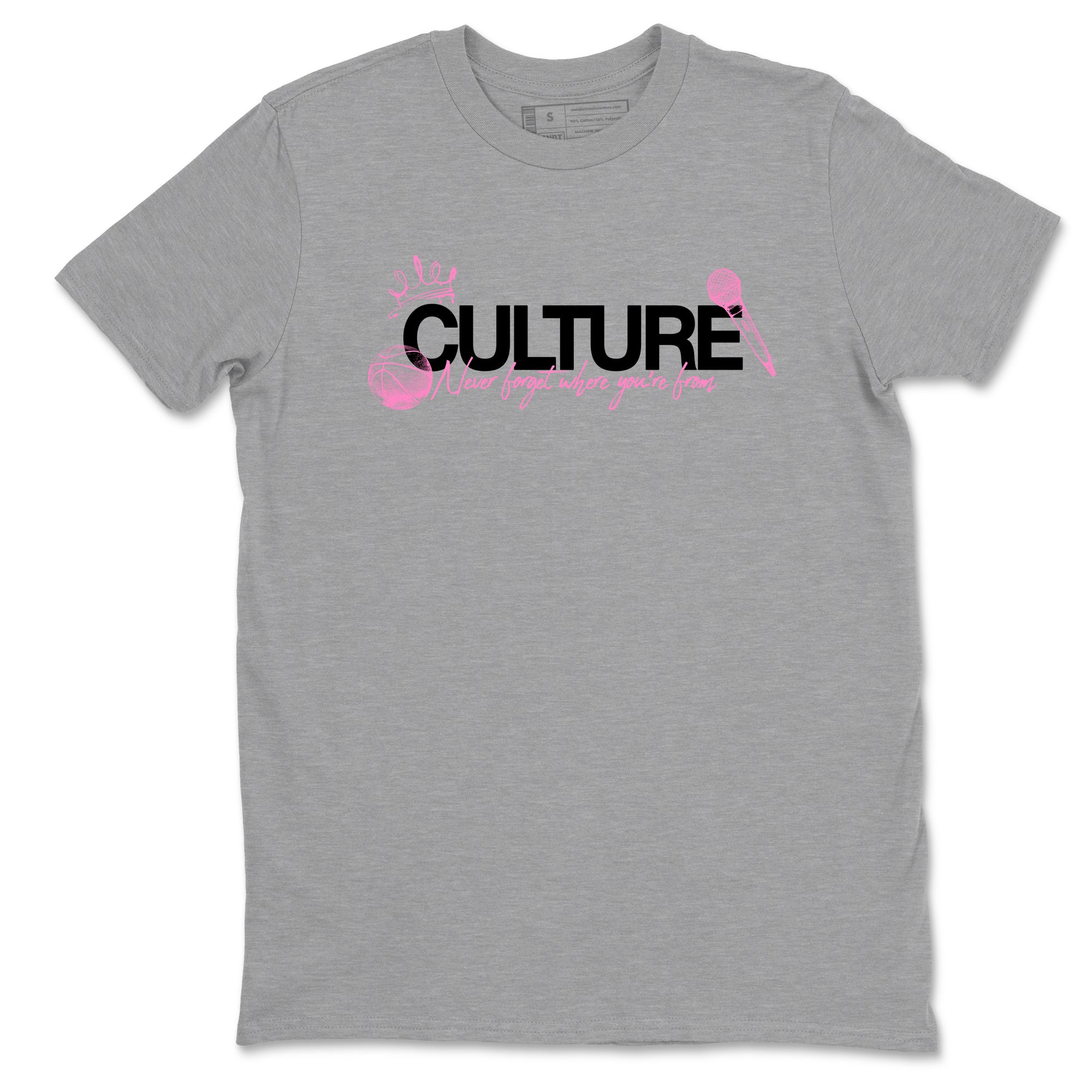Perfect Valentine's Day Gifts graphic tee  – Sneaker Tees To Match Air Jordan 4 Pink Thunder – Culture Tee Heather Grey 2