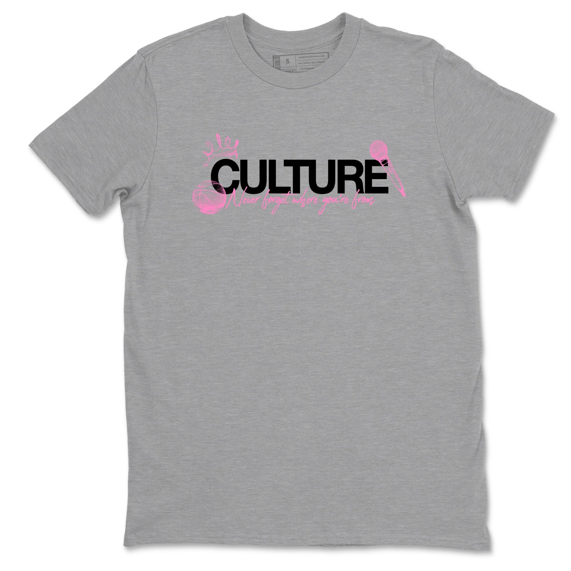Perfect Valentine's Day Gifts graphic tee  – Sneaker Tees To Match Air Jordan 4 Pink Thunder – Culture Tee Heather Grey 2