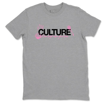 Perfect Valentine's Day Gifts graphic tee  – Sneaker Tees To Match Air Jordan 4 Pink Thunder – Culture Tee Heather Grey 2
