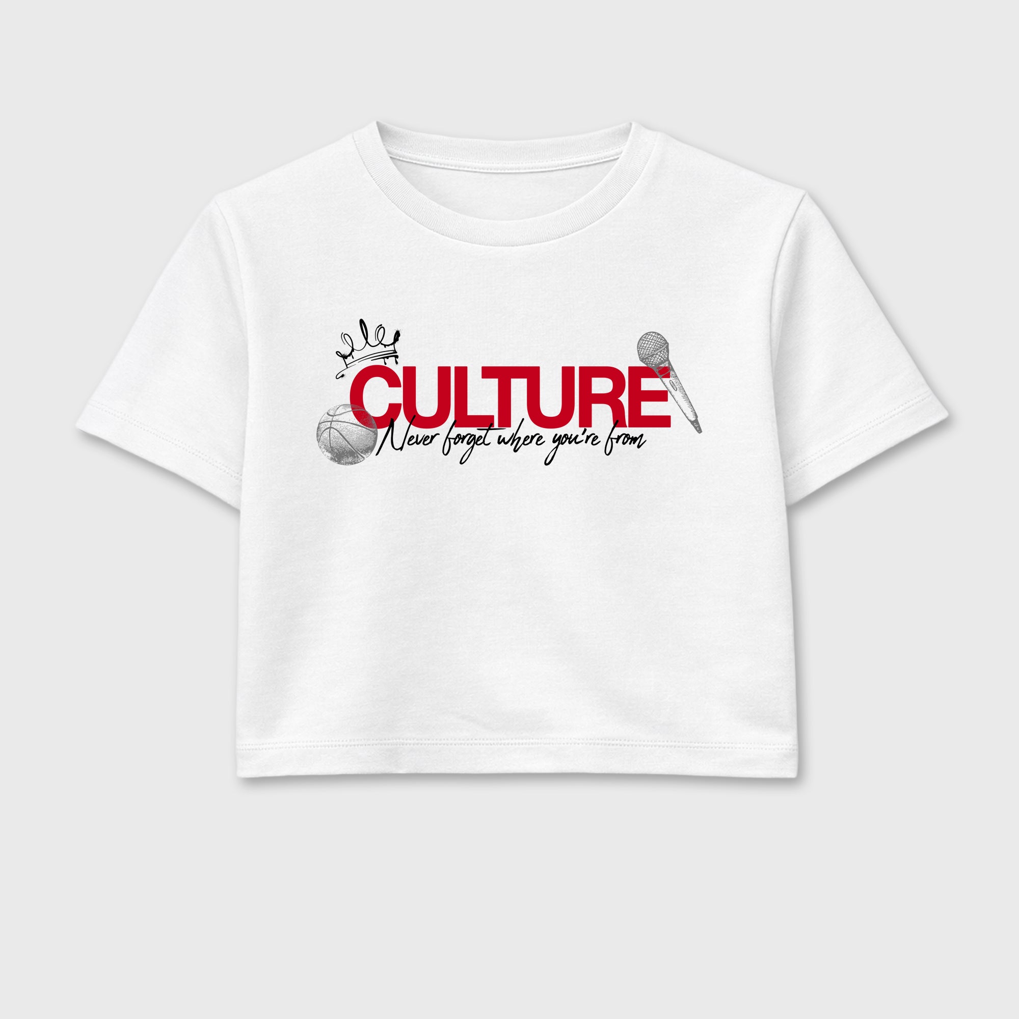 Culture women’s crop tee designed to match the Air Jordan 4 Toro Bravo, featuring coordinated White 2 options for a perfect streetwear vibe.