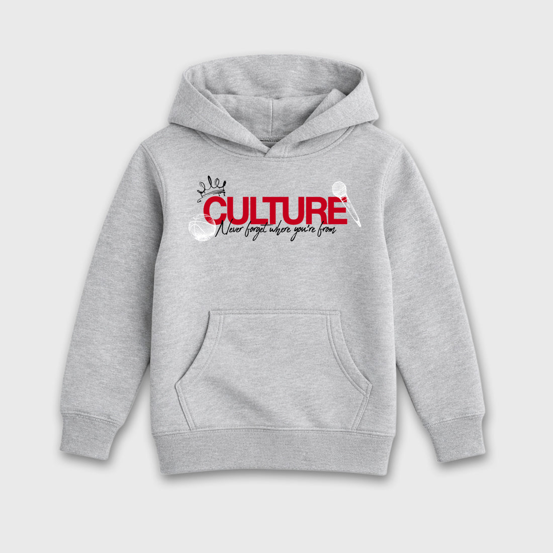 Culture affordable baby and kids t-shirt designed to match the Air Jordan 4 Toro Bravo, featuring coordinated Heather Grey 2 options for the perfect little sneakerhead streetwear look.