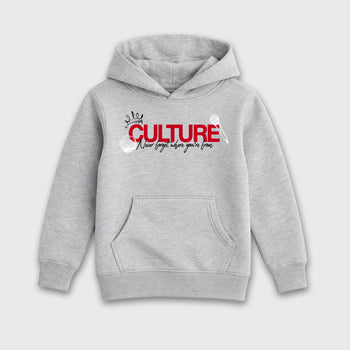 Culture affordable baby and kids t-shirt designed to match the Air Jordan 4 Toro Bravo, featuring coordinated Heather Grey 2 options for the perfect little sneakerhead streetwear look.