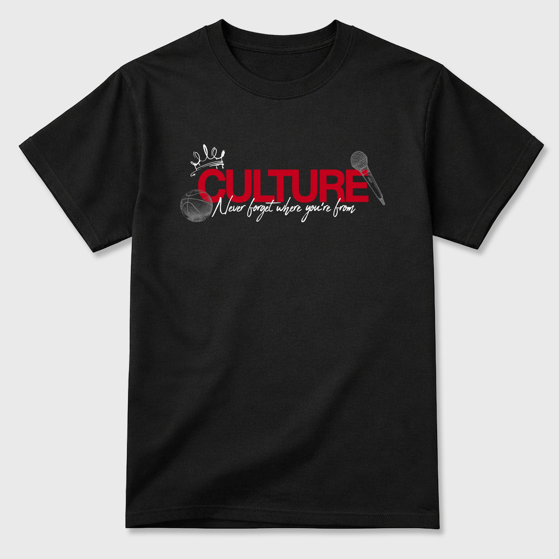 Culture Graphic T-Shirt sneaker match tee designed for the Air Jordan 4 Toro Bravo, featuring coordinated color options for a perfect streetwear match. Black 2 shirt.