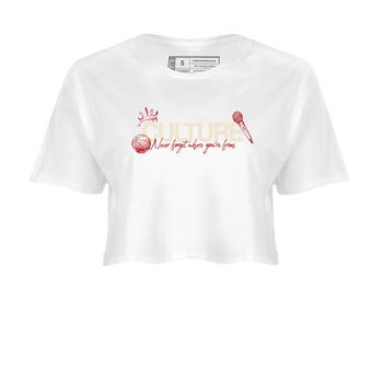 Sneaker match tees – Sneaker Tees To Match Air Jordan 4 Valentines Day Shoes – Culture Crop T-Shirt White 2