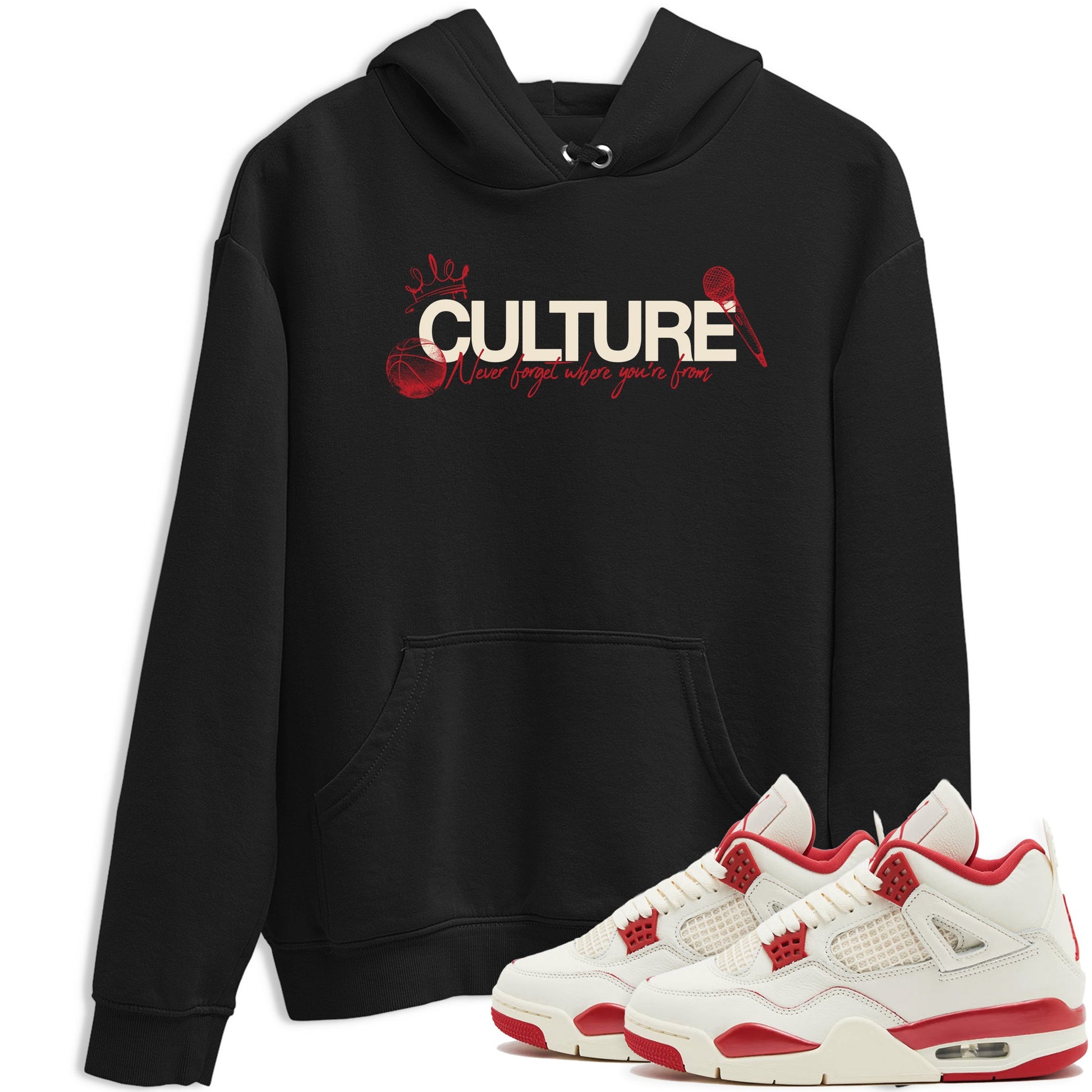 Sneaker match tees – Sneaker Tees To Match Air Jordan 4 Valentines Day Shoes – Culture Tee Black 1