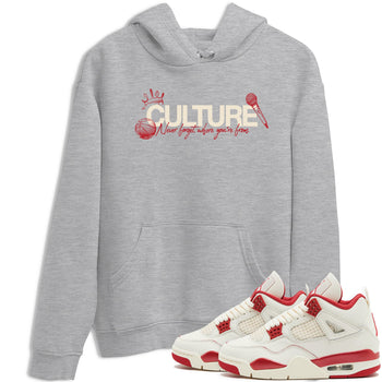 Sneaker match tees – Sneaker Tees To Match Air Jordan 4 Valentines Day Shoes – Culture Tee Heather Grey 1