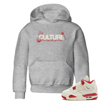 Sneaker match tees – Sneaker Tees To Match Air Jordan 4 Valentines Day Shoes – Culture Kids T-Shirt Heather Grey 1